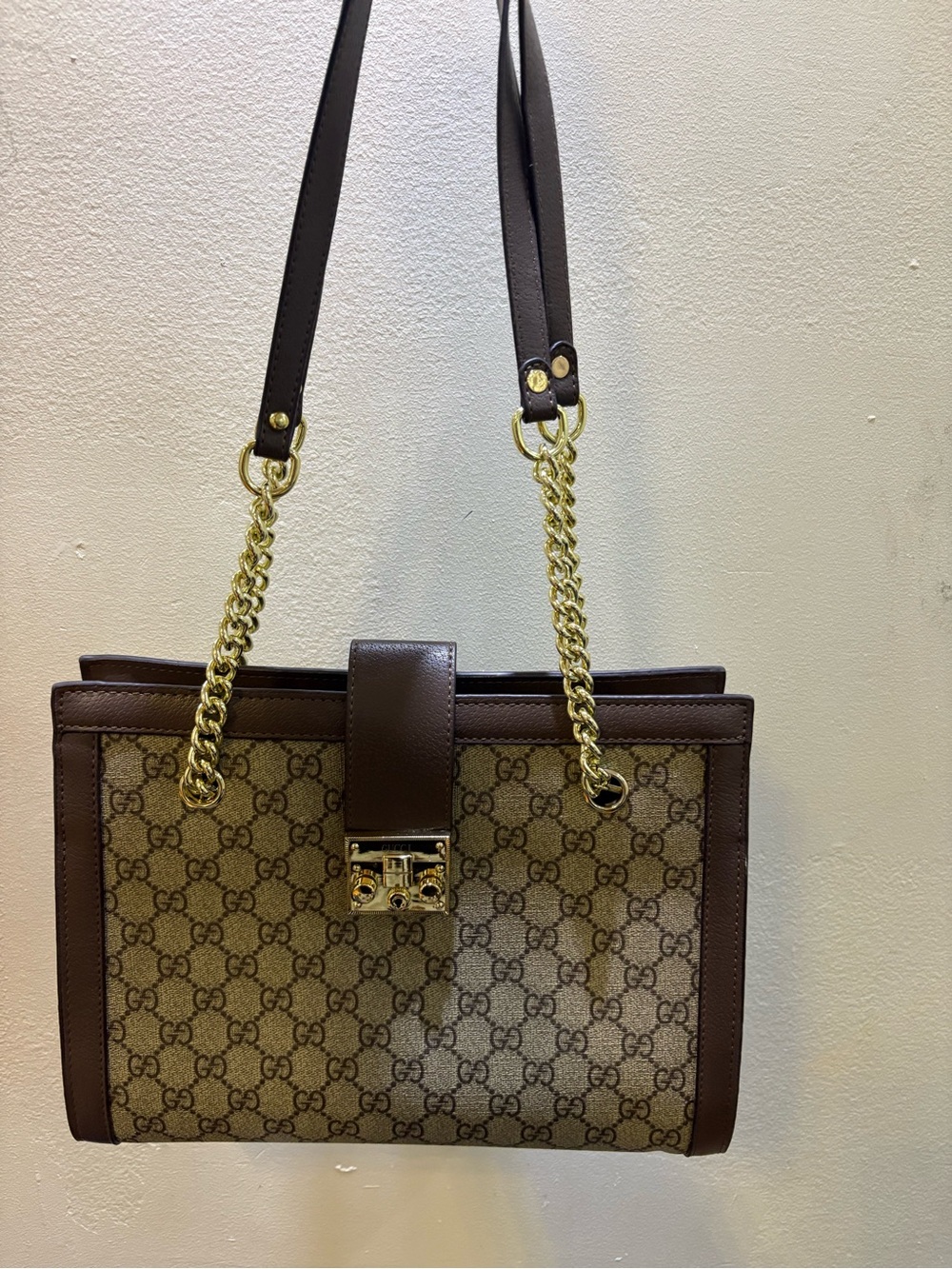 & Other Stories Brown Chain-Handle Shoulder Bag